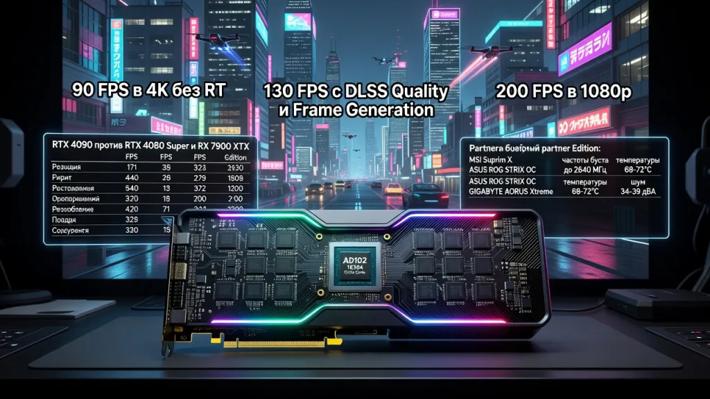 RTX 4090 для игр: реальные FPS в Full HD, 2K и 4K